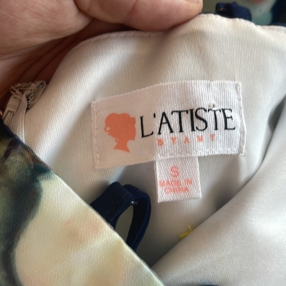 L’ATISTE BY AMY Floral Formal Long Chiffon Flower Spaghetti Strap Dress 👗 - Picture 9 of 9